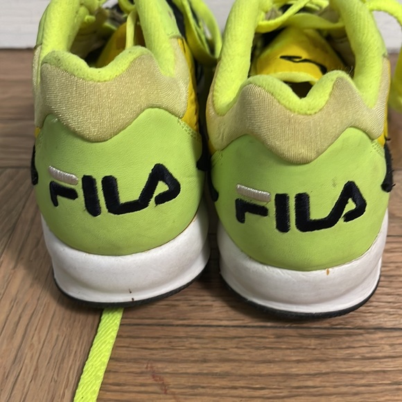 Fila dead stock vintage sneakers woman’s size 8 yello black flames - Picture 4 of 10